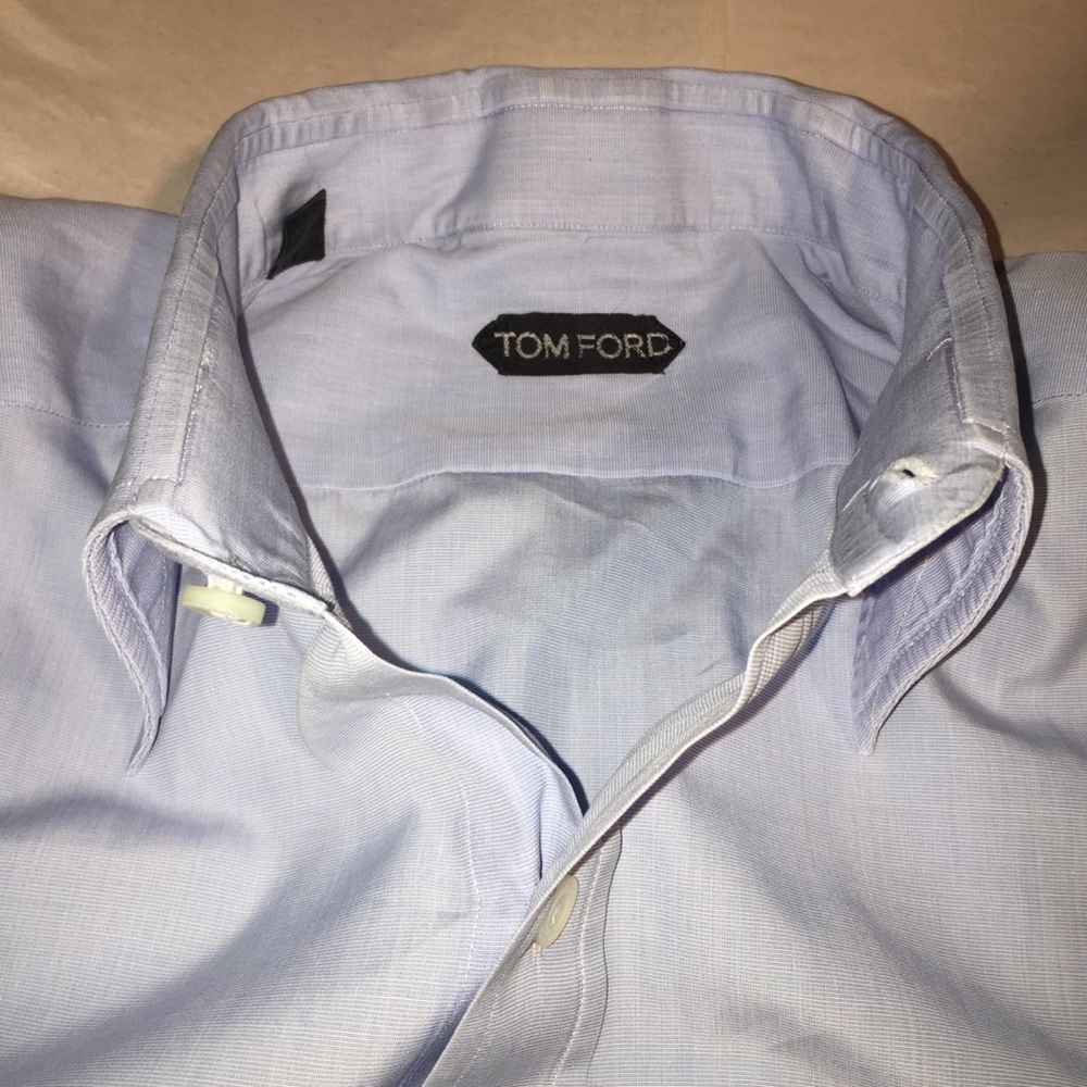 pre-loved authentic TOM FORD pale blue DRESS SHIRT - Picture 1 of 8